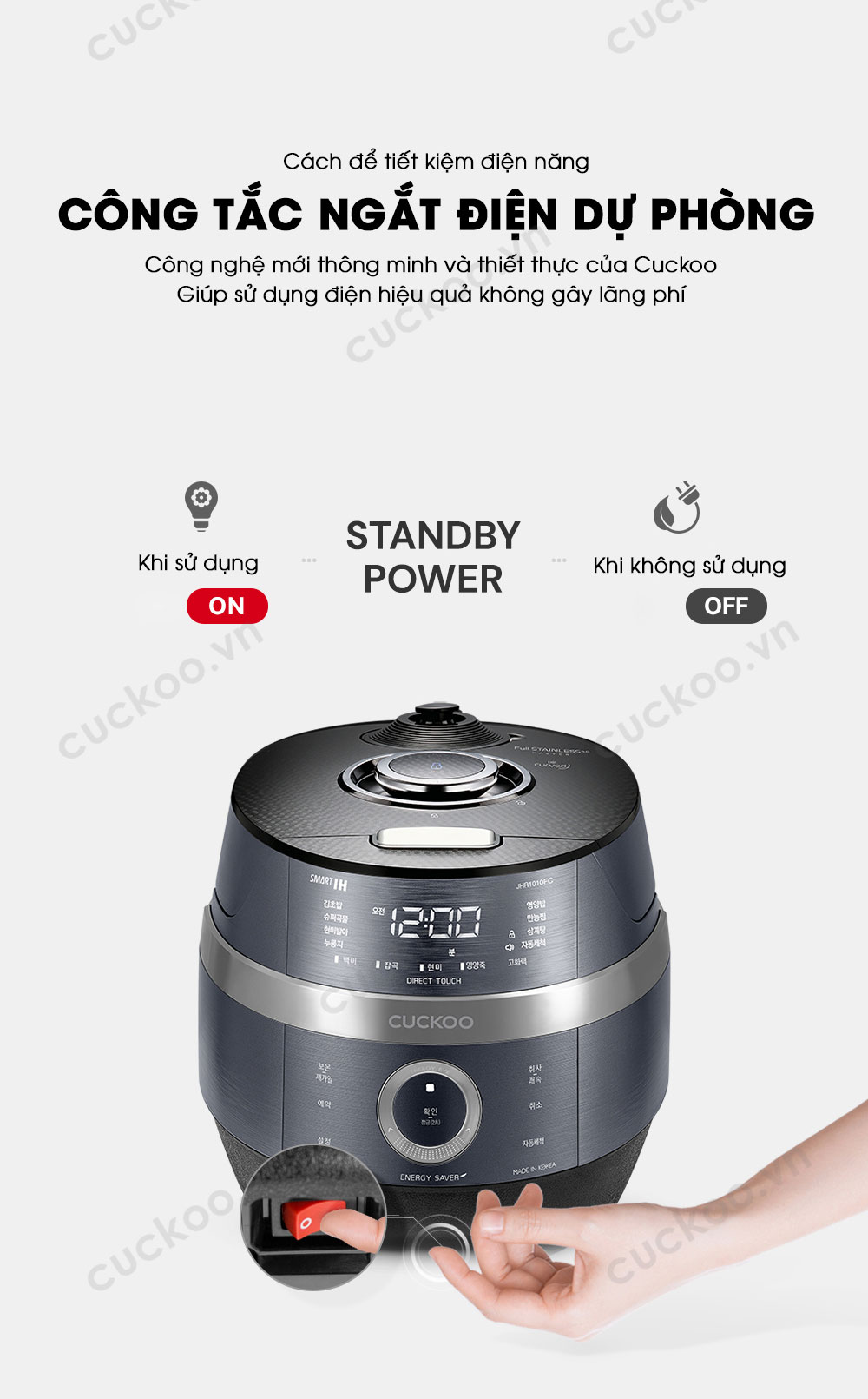 Nồi cơm điện Cao tần Cuckoo CRP-JHR1010FC