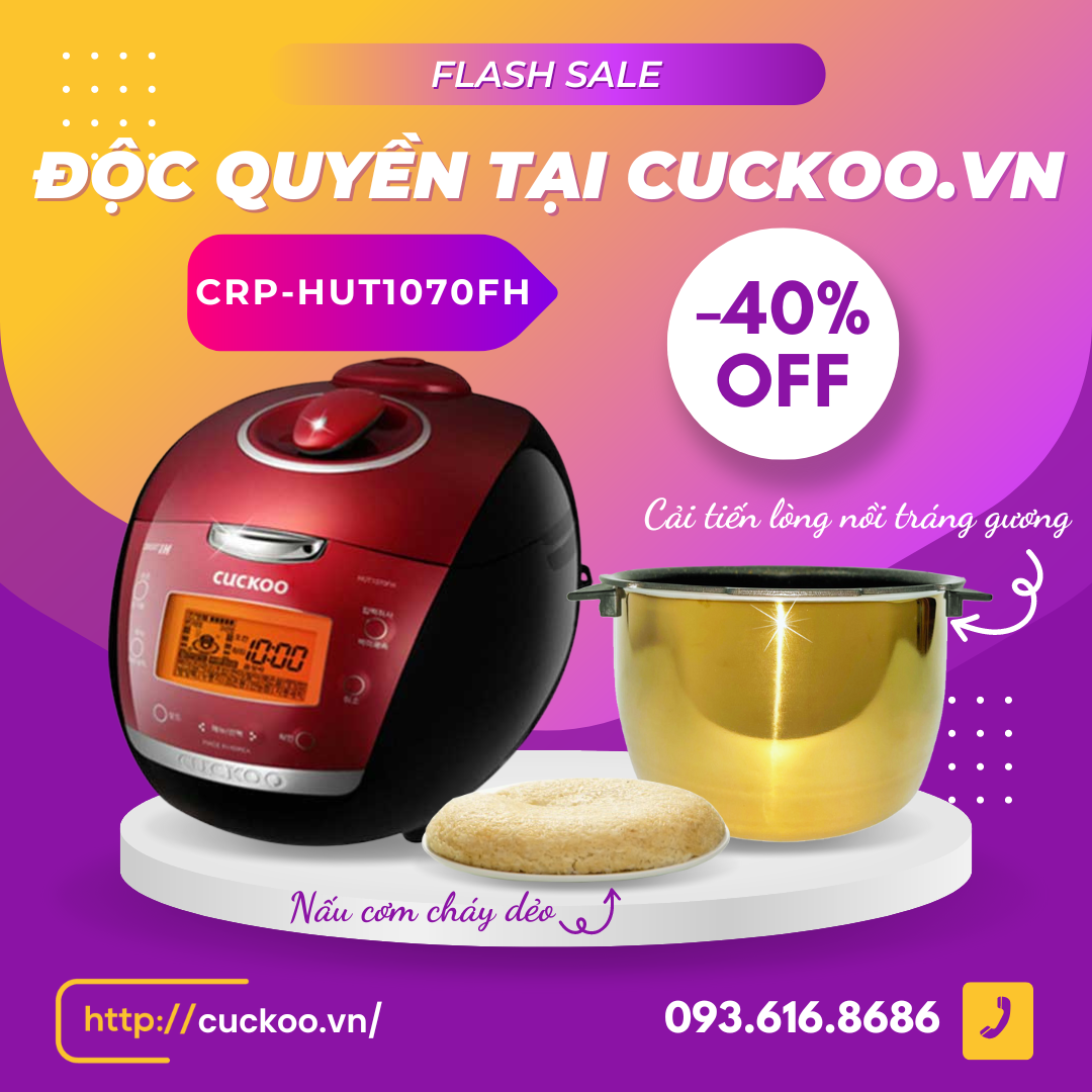 Nấu cơm cháy đơn giản chỉ bằng nồi cơm điện cao tần Cuckoo