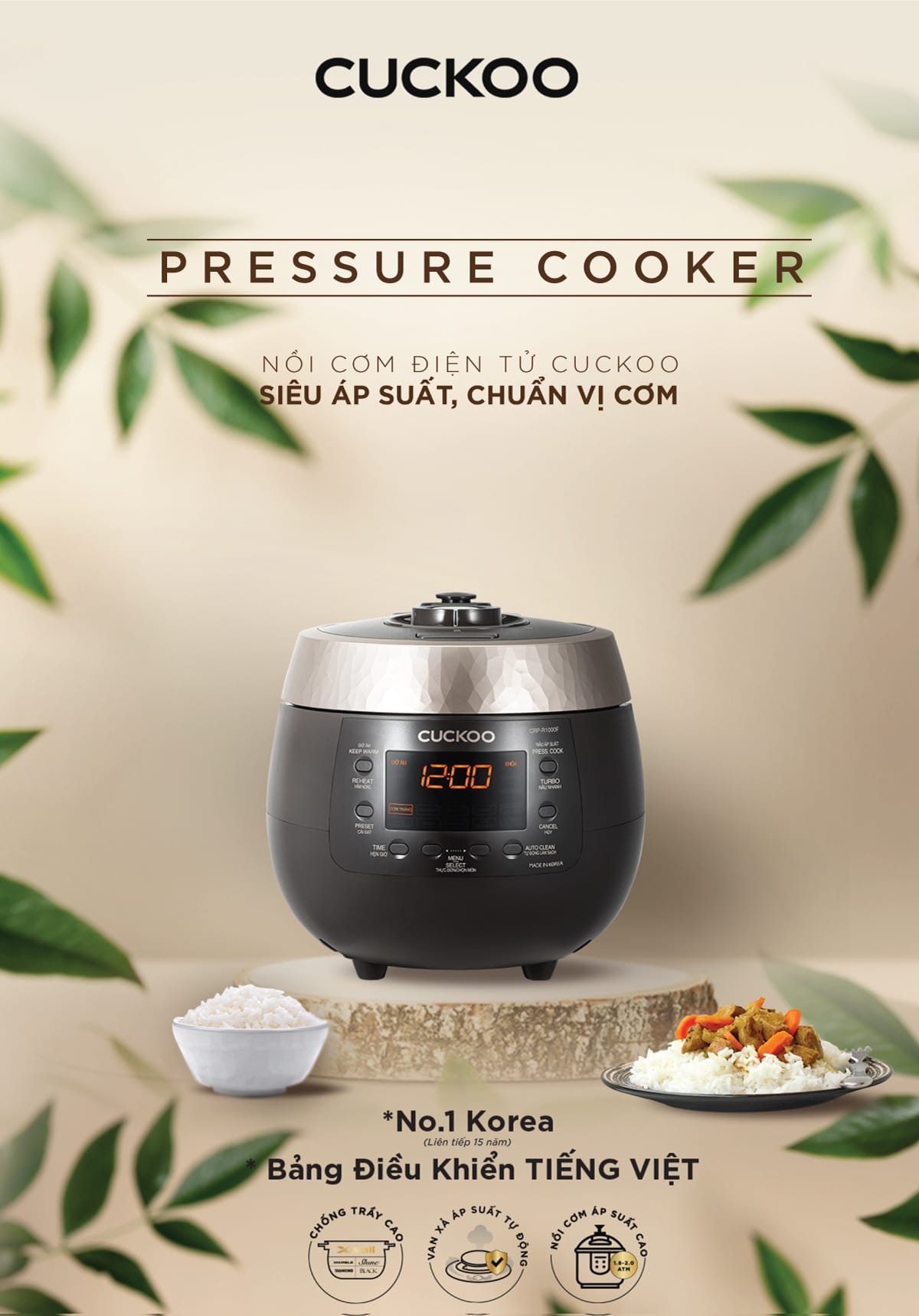 Nồi cơm điện tử áp suất CRP-R0600F