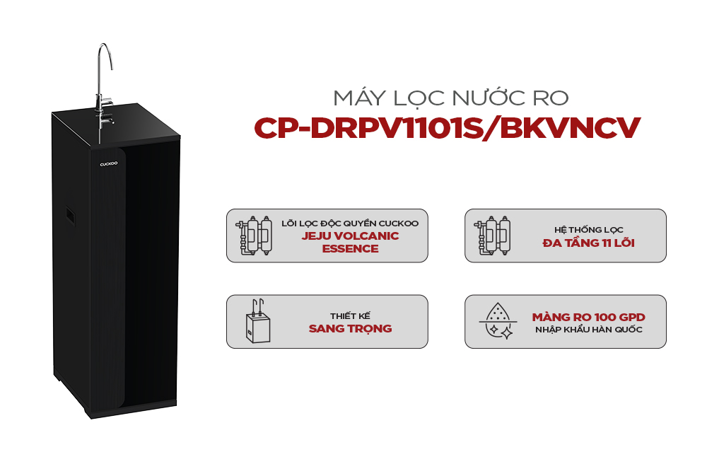 Máy Lọc Nước RO 11 Lõi K-Pure Signature CP-DRPV1101S/BKVNCV