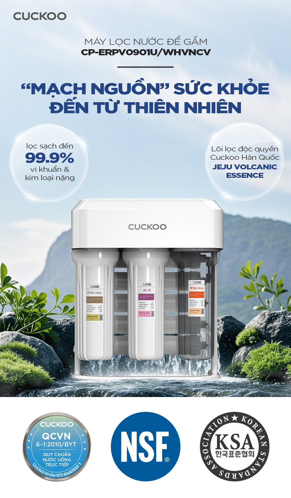 Máy Lọc Nước Để Gầm 9 Lõi K-Pure Signature CP-ERPV0901U